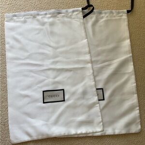 New Gucci Two Satin Dust bags, Storage, Cover.  Medium 17”x 11”.